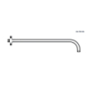 Lagan ramię deszczownicy 40 cm okrągłe chrom OLTENS 39400100