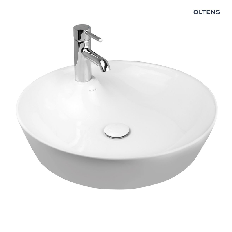 Lysake umywalka 48,5 cm nablatowa okrągła biała OLTENS 41307000