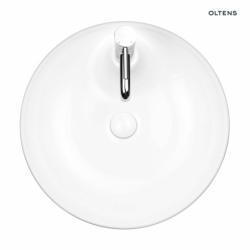 Lysake umywalka 48,5 cm nablatowa okrągła biała OLTENS 41307000
