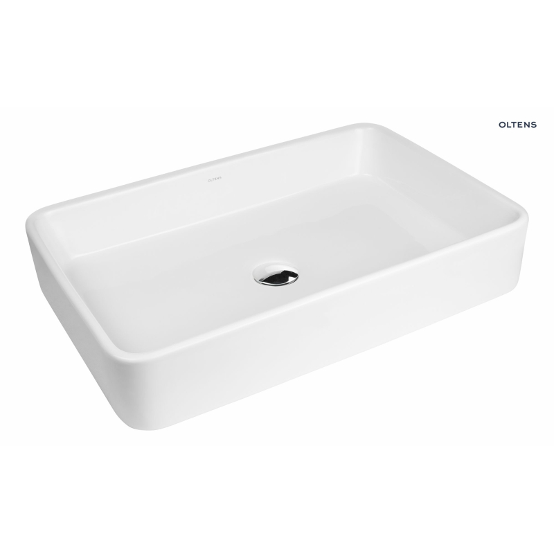 Lustra umywalka 60,5x35 cm nablatowa prostokątna biała OLTENS 40306000