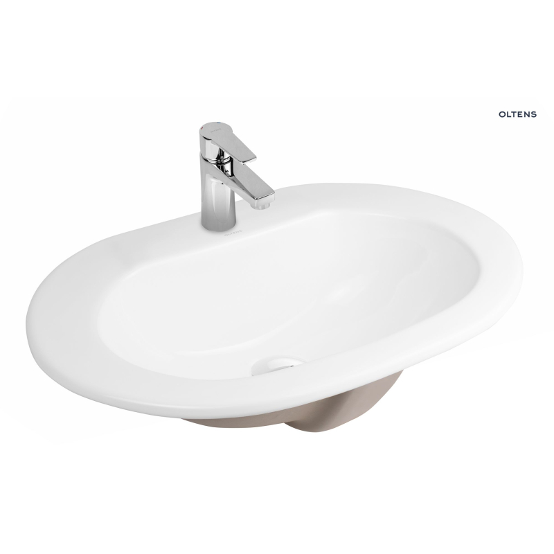 Asta umywalka 55x42 cm wpuszczana w blat owalna biała OLTENS 41202000