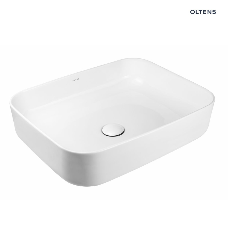 Hadsel umywalka 50x40 cm nablatowa z powłoką SmartClean biała OLTENS 40808000