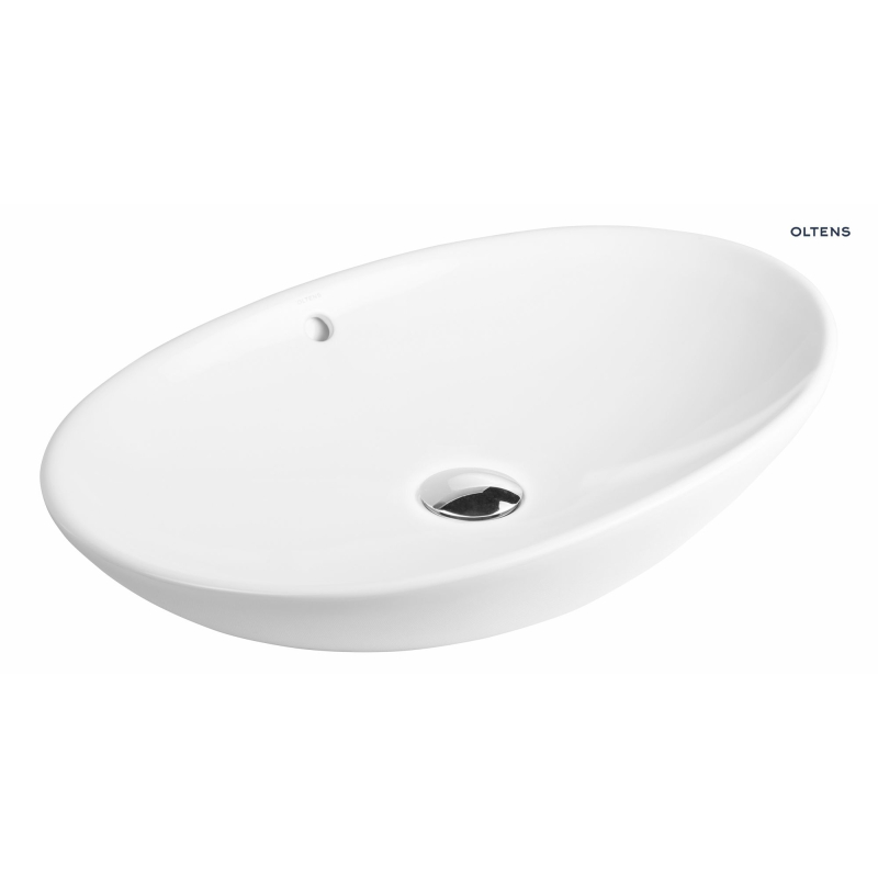 Sogne umywalka 63x42 cm nablatowa owalna z powłoką SmartClean biała OLTENS 40810000