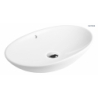 Sogne umywalka 63x42 cm nablatowa owalna z powłoką SmartClean biała OLTENS 40810000