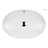 Sogne umywalka 63x42 cm nablatowa owalna z powłoką SmartClean biała OLTENS 40810000