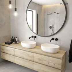 Hamnes umywalka 47,5x34 cm nablatowa owalna z powłoką SmartClean biała OLTENS 40809000