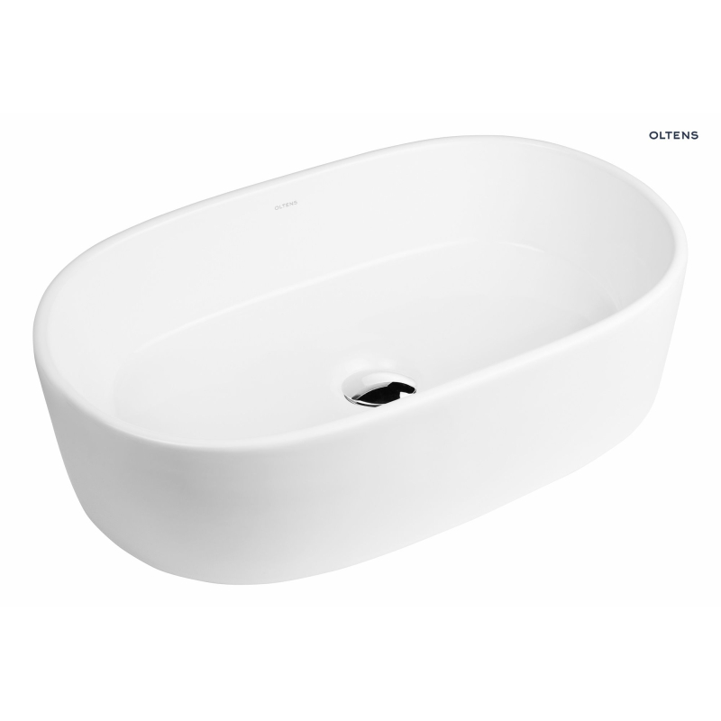 Lom umywalka 55x34 cm nablatowa owalna z powłoką SmartClean biała OLTENS 40811000