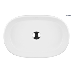 Lom umywalka 55x34 cm nablatowa owalna z powłoką SmartClean biała OLTENS 40811000