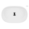 Lom umywalka 55x34 cm nablatowa owalna z powłoką SmartClean biała OLTENS 40811000