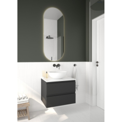 Etne umywalka 40x33 cm nablatowa owalna z powłoką SmartClean biała OLTENS 40813000