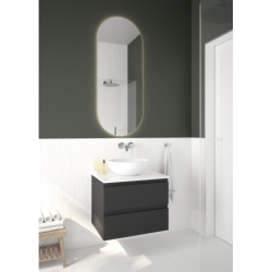 Etne umywalka 40x33 cm nablatowa owalna z powłoką SmartClean biała OLTENS 40813000