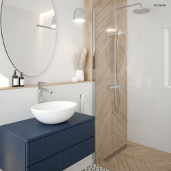 Etne umywalka 40x33 cm nablatowa owalna z powłoką SmartClean biała OLTENS 40813000