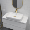 Solberg umywalka 62x41,5 cm nablatowa prostokątna z powłoką SmartClean biała OLTENS 40818000