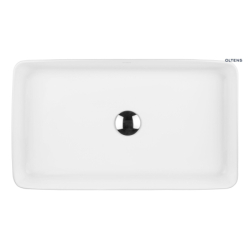 Solberg umywalka 62x41,5 cm nablatowa prostokątna z powłoką SmartClean biała OLTENS 40818000