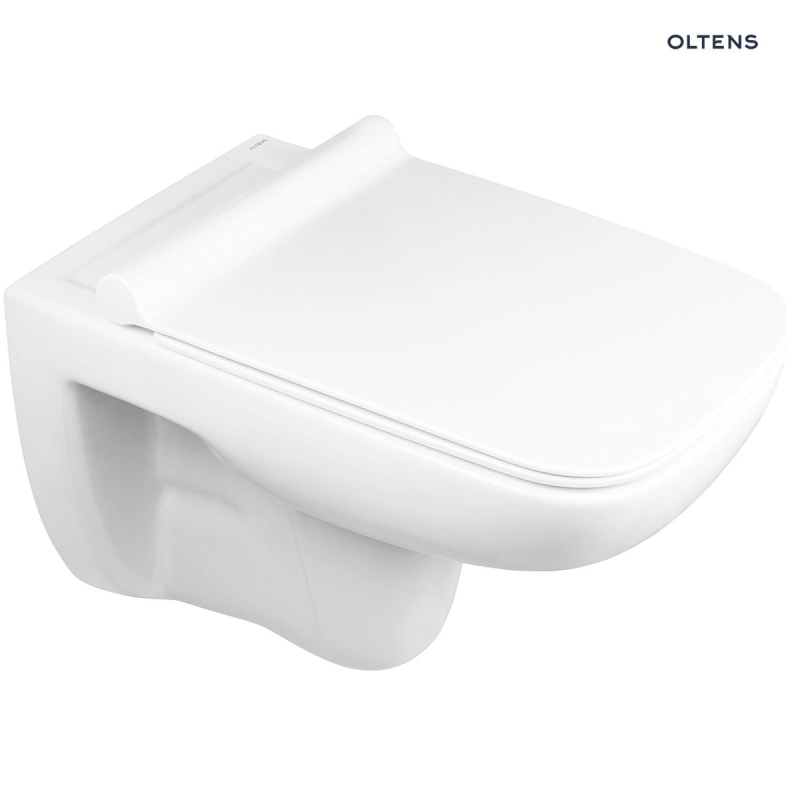 Ribe miska WC wisząca PureRim z deską wolnoopadającą Slim biała OLTENS 42011000
