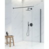 Bo Walk-in ścianka prysznicowa 80 cm czarny mat/szkło przezroczyste OLTENS 22000300