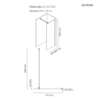 Bo Walk-In ścianka prysznicowa 90 cm czarny mat/szkło przezroczyste OLTENS 22001300