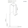 Bo Walk-In ścianka prysznicowa 100 cm czarny mat/szkło przezroczyste OLTENS 22002300
