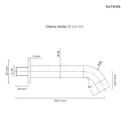 Molle wylewka wannowa chrom OLTENS 39100100