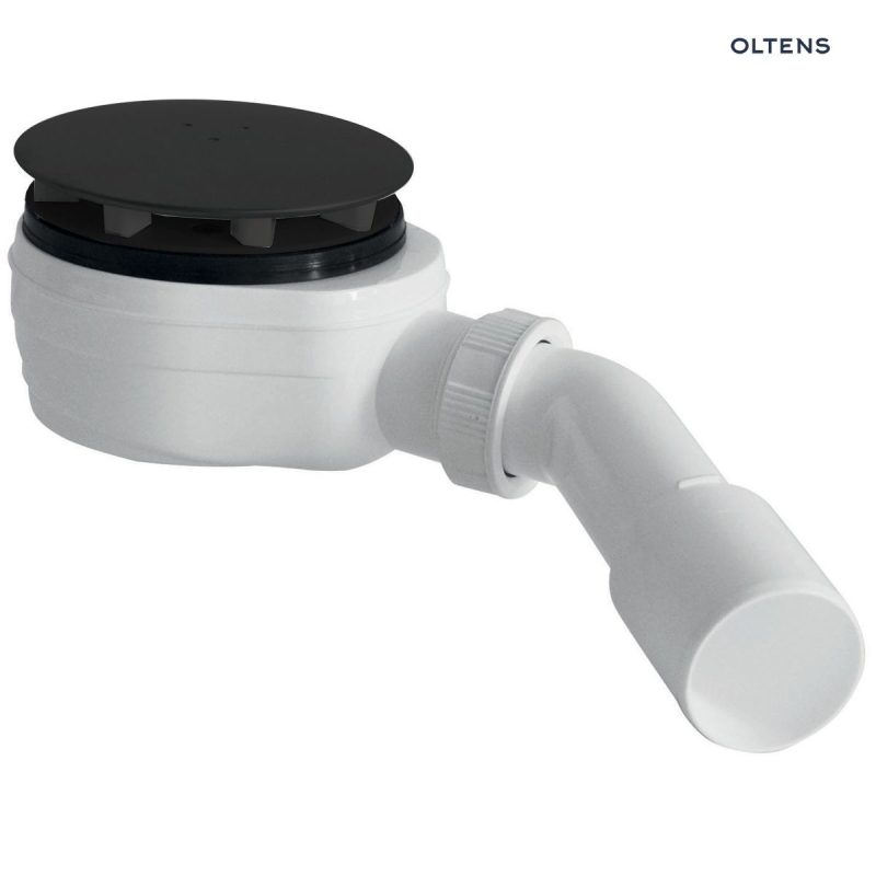 Pite Turbo syfon do brodzika 90 mm plastikowy czarny mat OLTENS 08001300