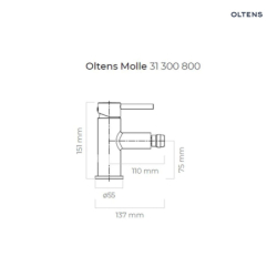 Molle bateria bidetowa stojąca złoty połysk OLTENS 31300800