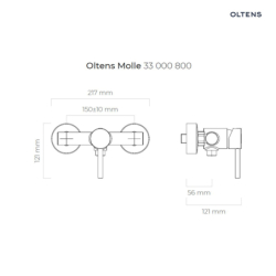 Molle bateria prysznicowa ścienna złoty połysk OLTENS 33000800