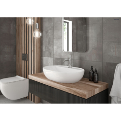 Zestaw Hamnes miska WC wisząca PureRim z powłoką SmartClean z deską wolnoopadającą Slim OLTENS 42515000