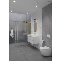 Zestaw Hamnes miska WC wisząca PureRim z powłoką SmartClean z deską wolnoopadającą Slim OLTENS 42515000