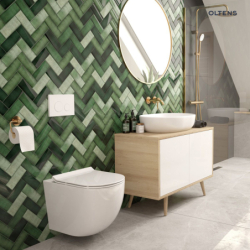 Zestaw Hamnes miska WC wisząca PureRim z powłoką SmartClean z deską wolnoopadającą Slim OLTENS 42515000