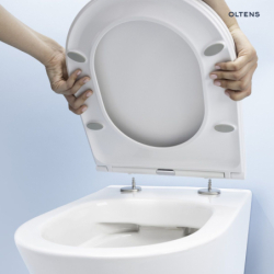 Zestaw Hamnes miska WC wisząca PureRim z powłoką SmartClean z deską wolnoopadającą Slim OLTENS 42515000