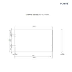 Vernal blat 80 cm naszafkowy grafit mat OLTENS 63001400