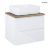 Vernal szafka 60 cm podumywalkowa wisząca z blatem biały połysk/dąb OLTENS 60000060