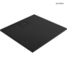 Bergytan brodzik 100x100 cm kwadratowy RockSurface czarny mat OLTENS 17102300