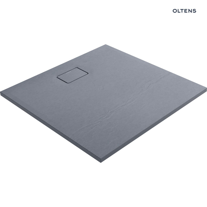 Bergytan brodzik 100x100 cm kwadratowy RockSurface szary beton OLTENS 17102700