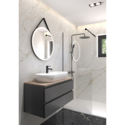 Bergytan brodzik 100x80 cm prostokątny RockSurface biały OLTENS 15100000