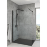 Bergytan brodzik 120x70 cm prostokątny RockSurface czarny mat OLTENS 15102300