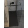 Bergytan brodzik 140x70 cm prostokątny RockSurface czarny mat OLTENS 15105300