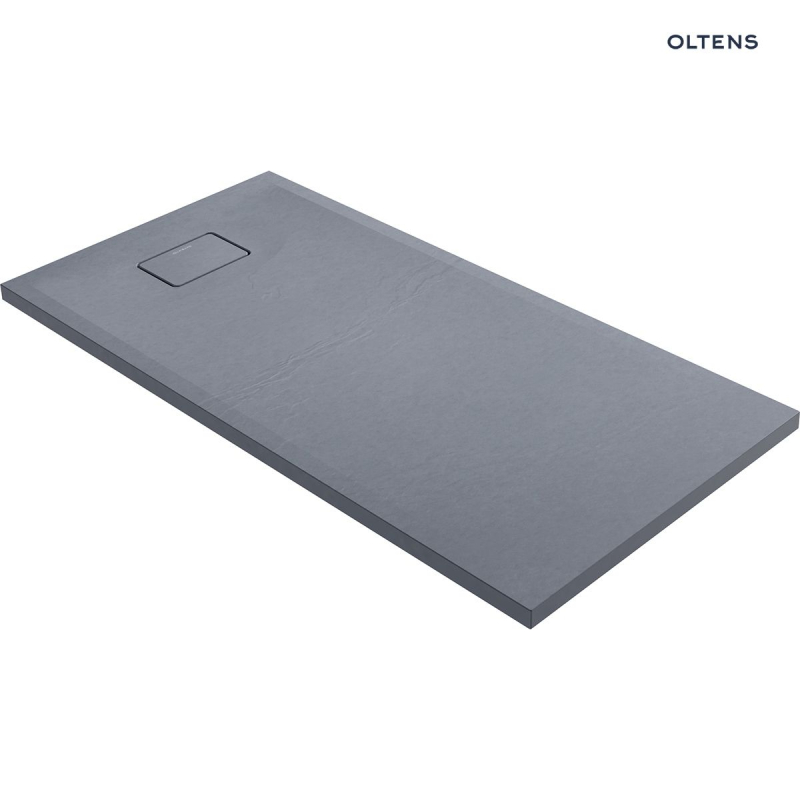 Bergytan brodzik 140x70 cm prostokątny RockSurface szary beton OLTENS 15105700