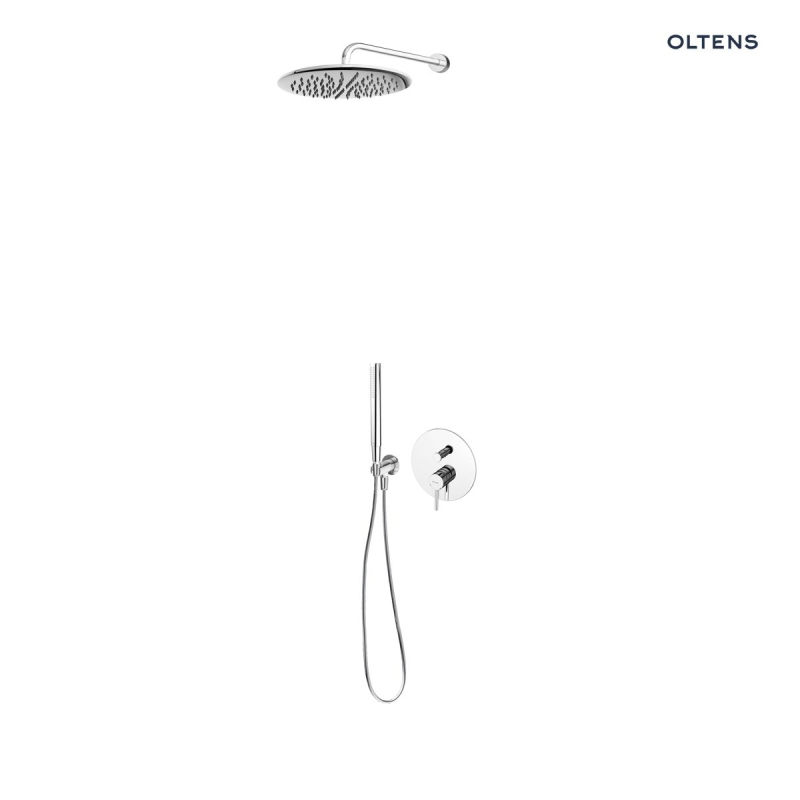 Zestaw Molle bateria podtynkowa z deszczownicą 30 cm Sondera i kompletem prysznicowym Ume chrom OLTENS 36600100