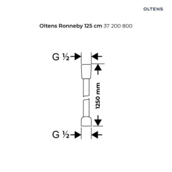 Ronneby wąż prysznicowy 125 cm złoty OLTENS 37200800