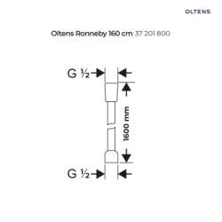 Ronneby wąż prysznicowy 160 cm złoty OLTENS 37201800