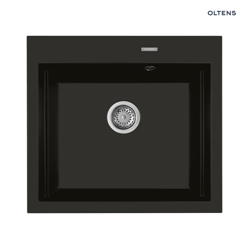 Gravan zlewozmywak granitowy 1-komorowy 57x51,5 cm czarny mat OLTENS 72000300