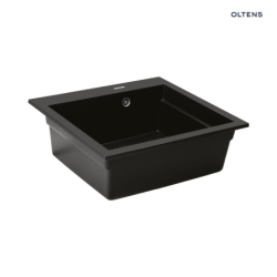 Gravan zlewozmywak granitowy 1-komorowy 57x51,5 cm czarny mat OLTENS 72000300