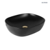Hamnes umywalka 49x39,5 cm nablatowa owalna czarny mat OLTENS 40300300