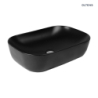 Hamnes umywalka 61x40 cm nablatowa owalna czarny mat OLTENS 40302300