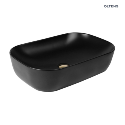 Hamnes umywalka 61x40 cm nablatowa owalna czarny mat OLTENS 40302300