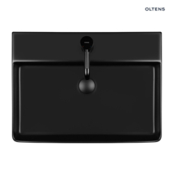 Duve umywalka 59x43,5 cm nablatowa prostokątna czarny mat OLTENS 41300300