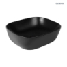Hamnes umywalka 46,5x37,5 cm nablatowa owalna z powłoką SmartClean czarny mat OLTENS 40801300
