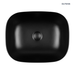Hamnes umywalka 46,5x37,5 cm nablatowa owalna z powłoką SmartClean czarny mat OLTENS 40801300