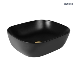 Hamnes umywalka 46,5x37,5 cm nablatowa owalna z powłoką SmartClean czarny mat OLTENS 40801300